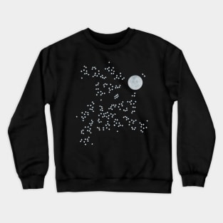 moon in the starry sky Crewneck Sweatshirt